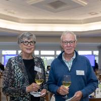 Linda Sharp and Paul Winter posing for photo